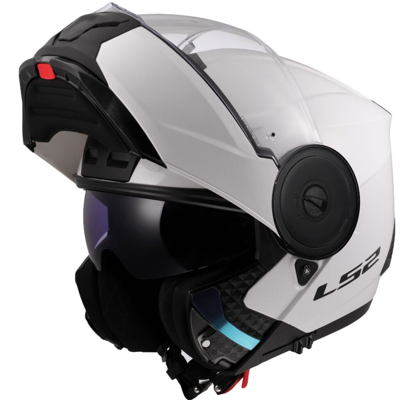 LS2 FF902 Scope II Solid white flip-up motociklininko šalmas