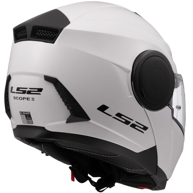 LS2 FF902 Scope II Solid white flip-up motociklininko šalmas