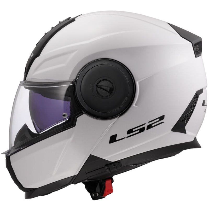 LS2 FF902 Scope II Solid white flip-up motociklininko šalmas