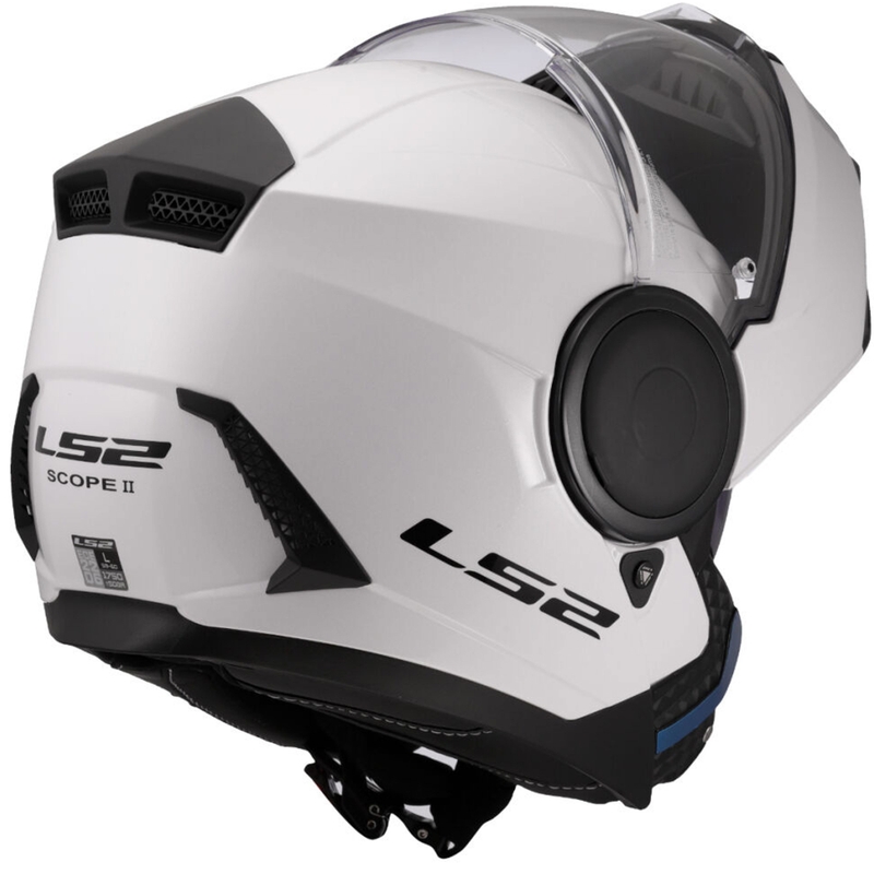 LS2 FF902 Scope II Solid white flip-up motociklininko šalmas
