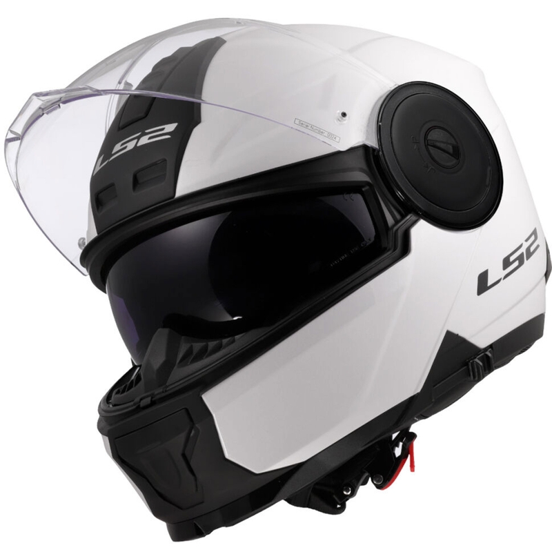LS2 FF902 Scope II Solid white flip-up motociklininko šalmas