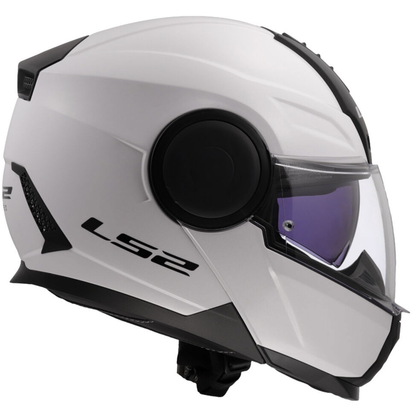 LS2 FF902 Scope II Solid white flip-up motociklininko šalmas