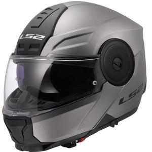 LS2 FF902 Scope II Solid matinis titano apverčiamas motociklininko šalmas