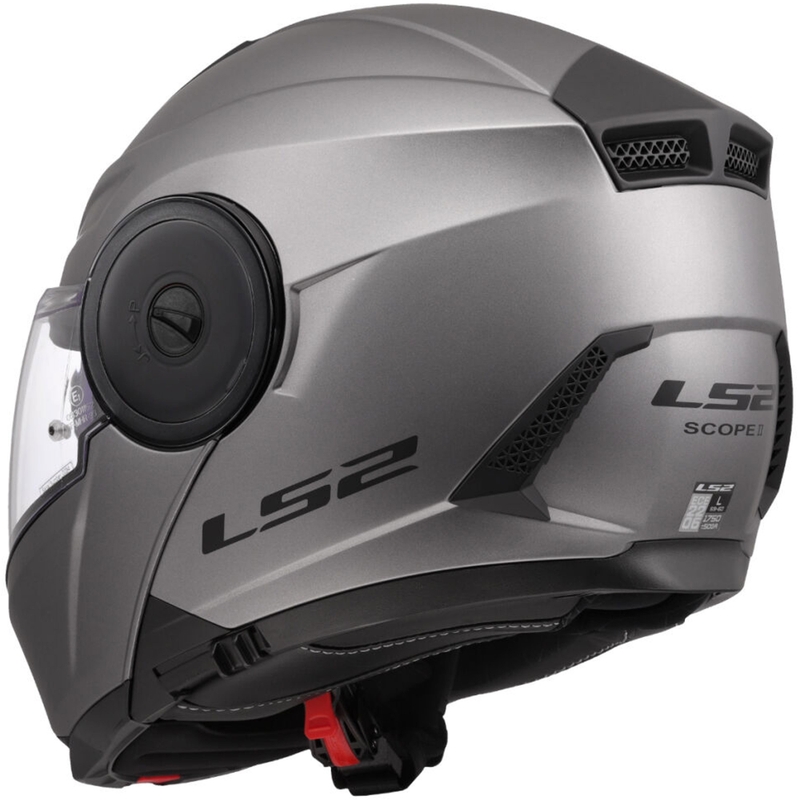 LS2 FF902 Scope II Solid matinis titano apverčiamas motociklininko šalmas