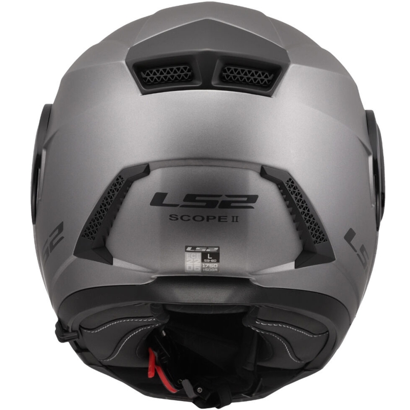 LS2 FF902 Scope II Solid matinis titano apverčiamas motociklininko šalmas
