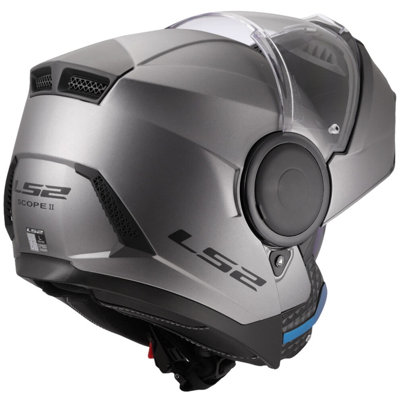 LS2 FF902 Scope II Solid matinis titano apverčiamas motociklininko šalmas