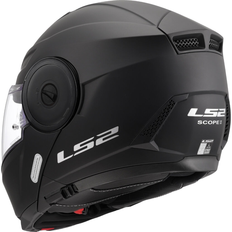 LS2 FF902 Scope II Solid Matte Black Flip-up motociklininko šalmas