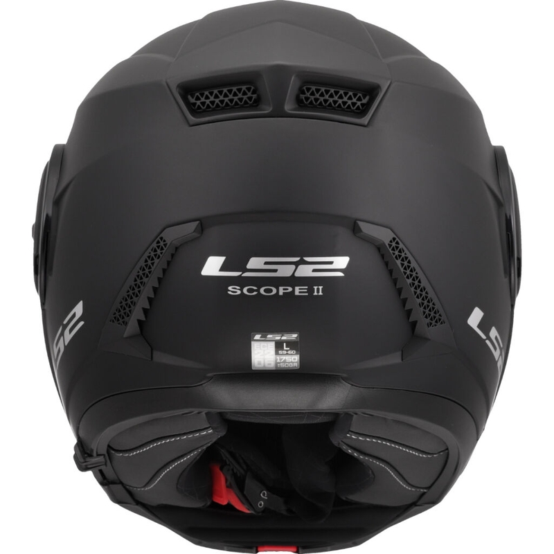 LS2 FF902 Scope II Solid Matte Black Flip-up motociklininko šalmas