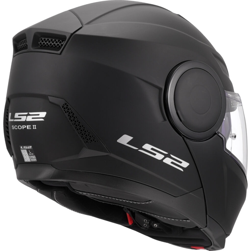 LS2 FF902 Scope II Solid Matte Black Flip-up motociklininko šalmas