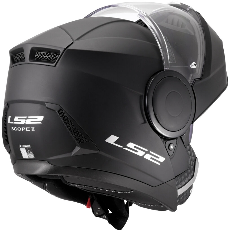 LS2 FF902 Scope II Solid Matte Black Flip-up motociklininko šalmas