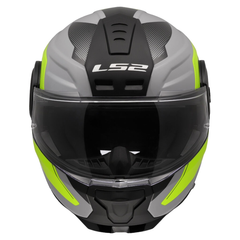 Atverčiamas motociklininko šalmas LS2 FF902 Scope II Duria pilka-fluo geltona