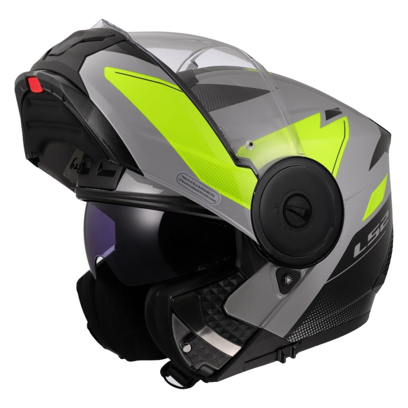 Atverčiamas motociklininko šalmas LS2 FF902 Scope II Duria pilka-fluo geltona