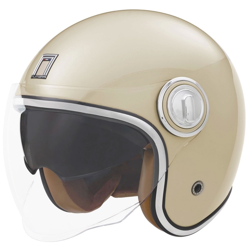 Atviras motociklininko šalmas NOX PREMIUM Heritage cream white