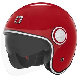 Atviras motociklininko šalmas NOX PREMIUM Heritage raudonas