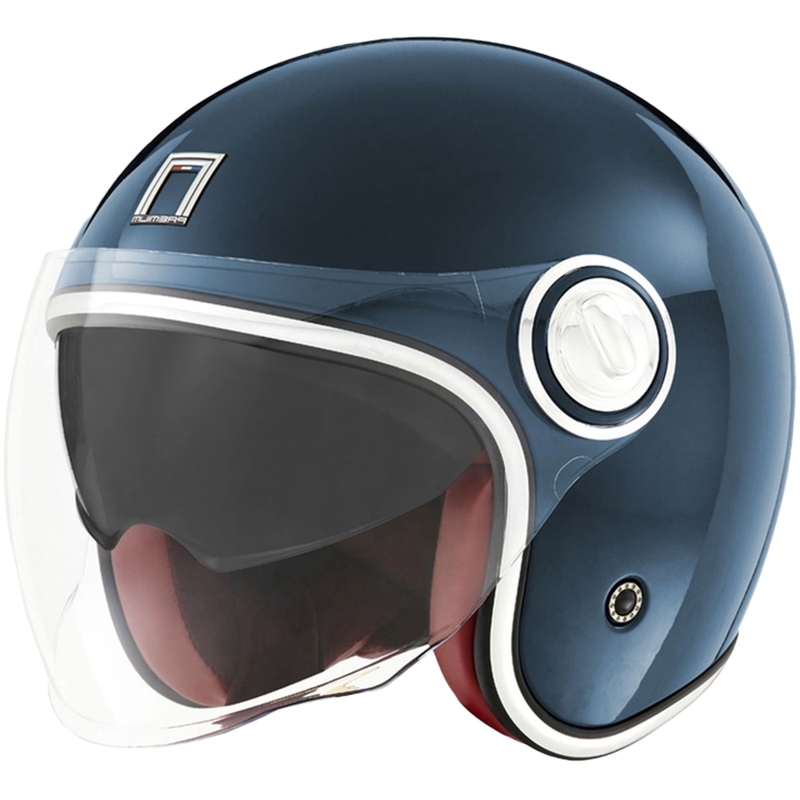 Otevřená helma na motorku NOX PREMIUM Heritage petrolejově modrá