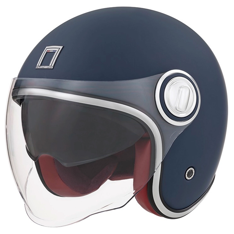 Atviras motociklininko šalmas NOX PREMIUM Heritage blue
