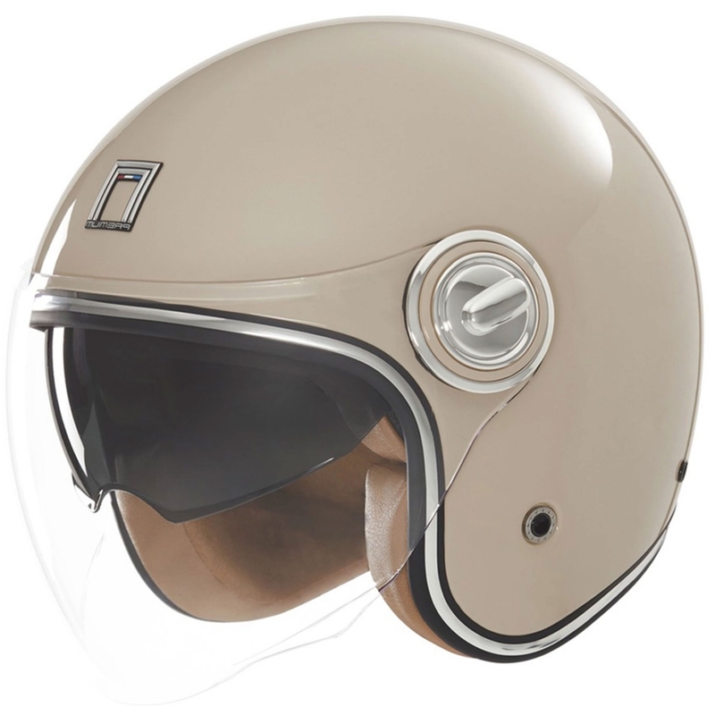 Atviras motociklininko šalmas NOX PREMIUM Heritage beige