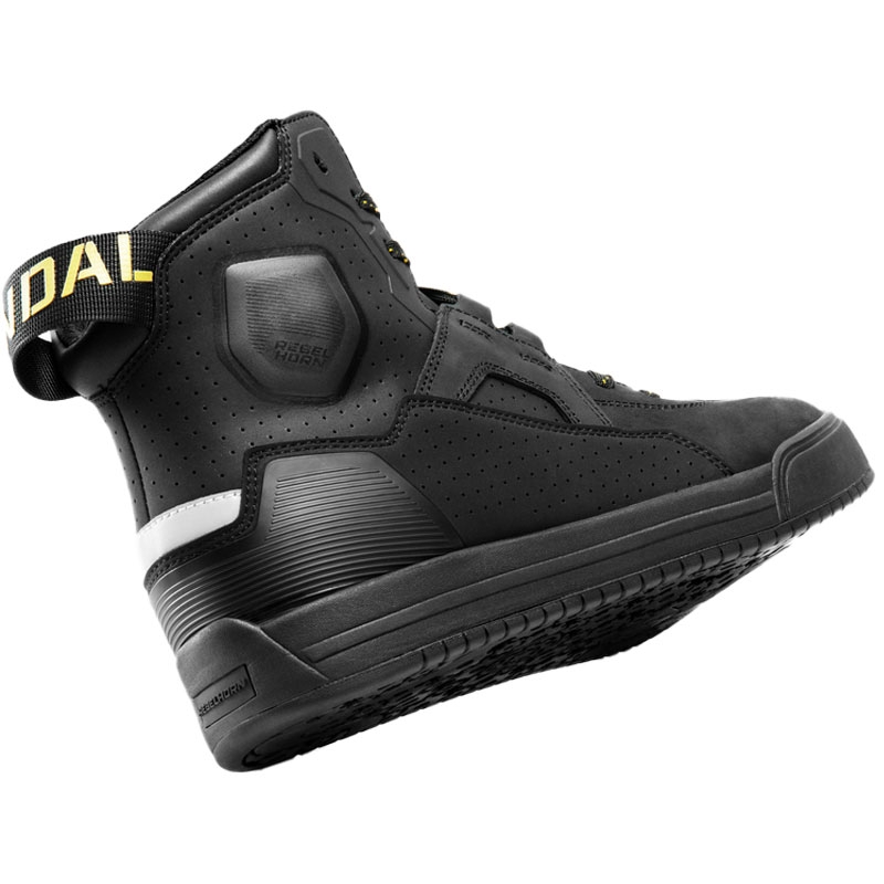 Moteriški motociklo batai „Rebelhorn Vandal II“ juodi-auksiniai