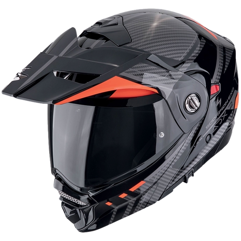 Scorpion ADX-2 LEWIS atlenkiamas motociklo šalmas juodas-raudonas