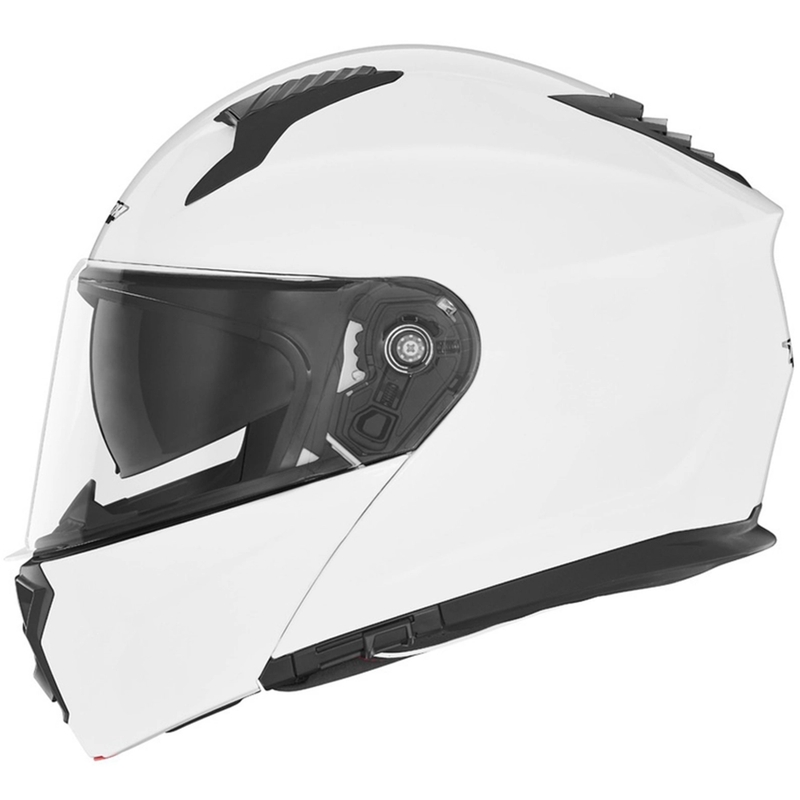 NOX N968 motociklininko šalmas perlo baltumo