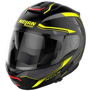 Nolan N100-6 Surveryor N-COM 22 juodai geltonas atlenkiamas motociklininko šalmas