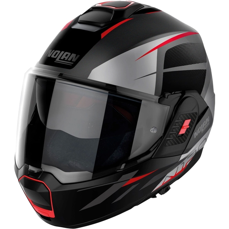 Nolan N120-1 Nightlife N-com 25 pilkas atlenkiamas šalmas
