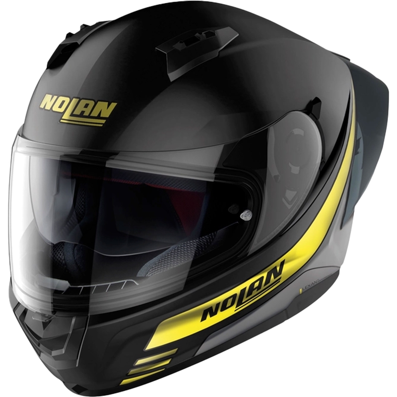 Nolan N60-6 Sport Outset 22 juodas ir geltonas integralus motociklininko šalmas
