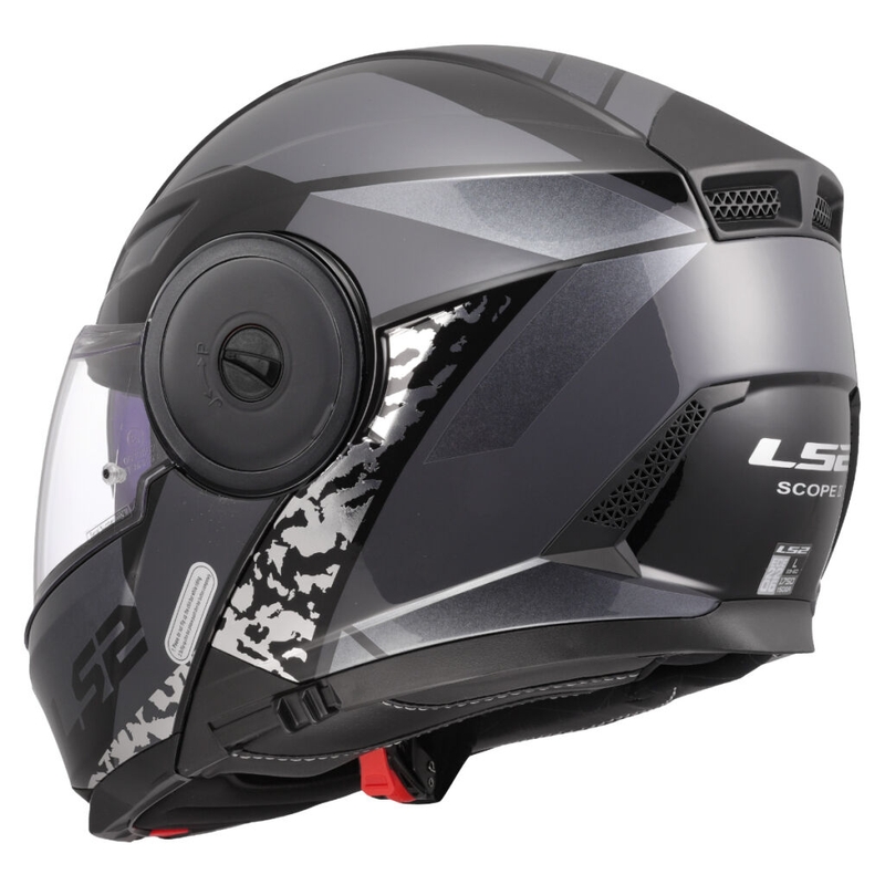 Apverčiamas motociklininko šalmas LS2 FF902 Scope II Oxyd black-titanium