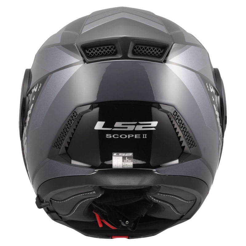 Apverčiamas motociklininko šalmas LS2 FF902 Scope II Oxyd black-titanium