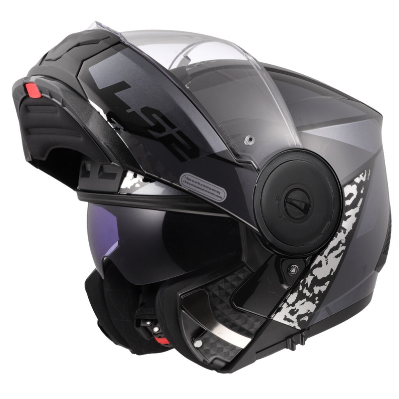 Apverčiamas motociklininko šalmas LS2 FF902 Scope II Oxyd black-titanium