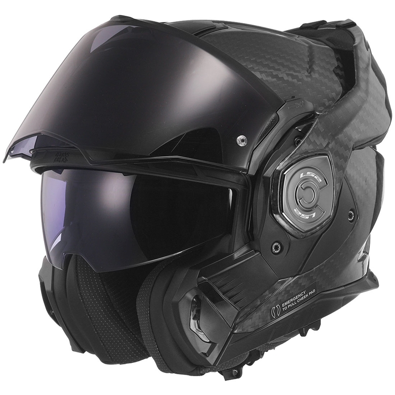 LS2 FF901 Advant X Solid Carbon Black sulankstomas motociklininko šalmas