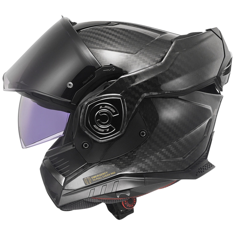 LS2 FF901 Advant X Solid Carbon Black sulankstomas motociklininko šalmas