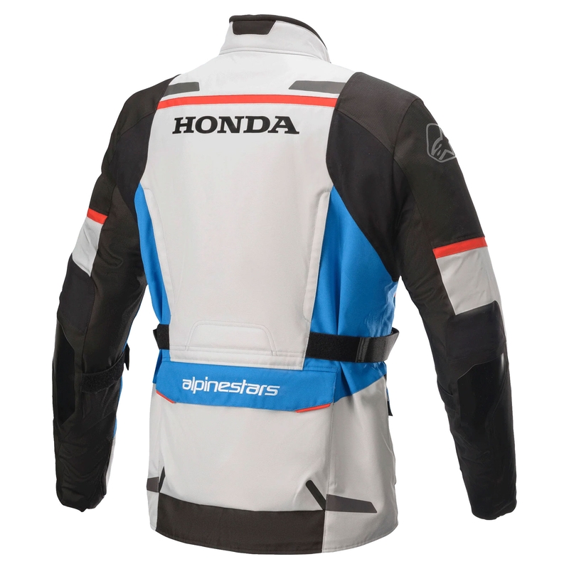 Motociklininko striukė Alpinestar Andes Drystar Honda pilka-juoda-mėlyna-raudona