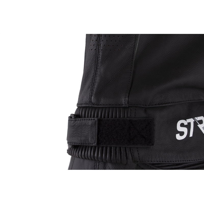 "Street Racer Fast Track 2.1" juodai baltas odinis motociklininko kombinezonas