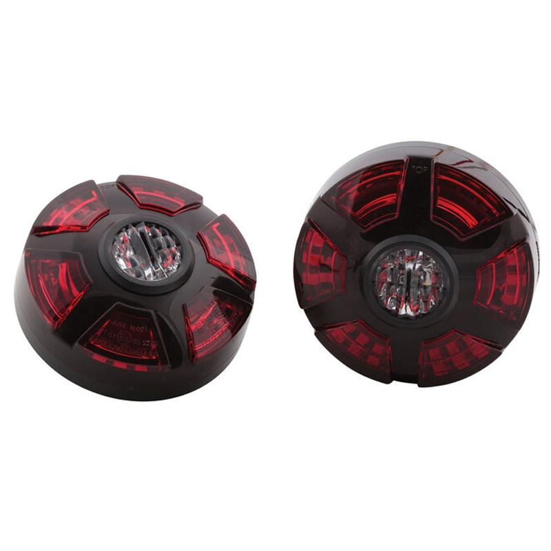Galinis žibintas keturračiui dviračiui Highsider Smart ATV LED 3in1 raudona-juoda