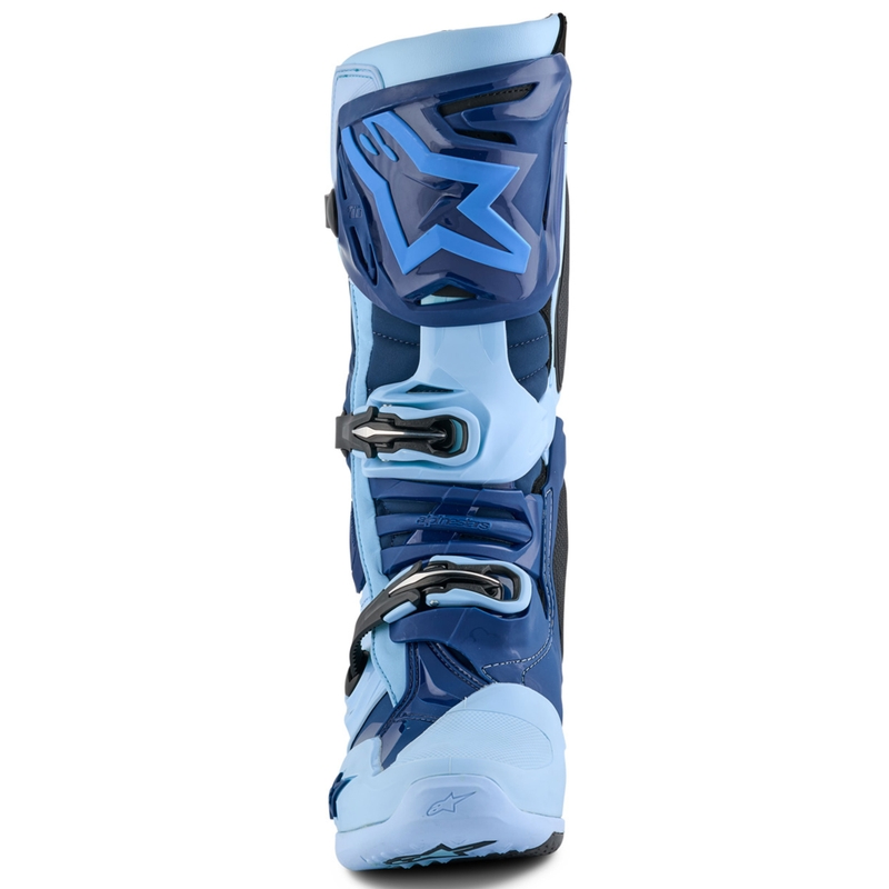 Riboto leidimo "Alpinestars Tech 10 Steelers" mėlyni ir šviesiai mėlyni motociklininko batai