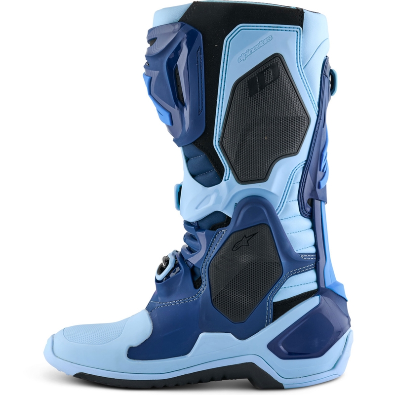 Riboto leidimo "Alpinestars Tech 10 Steelers" mėlyni ir šviesiai mėlyni motociklininko batai