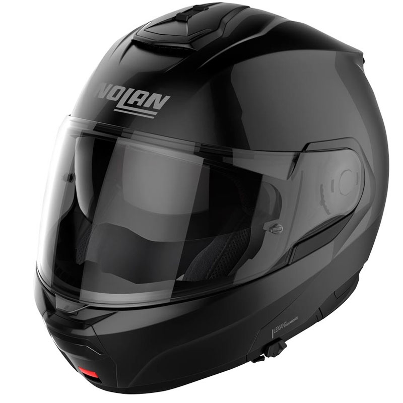 Nolan N100-6 Classic N-COM 3 juodas atlenkiamas motociklininko šalmas
