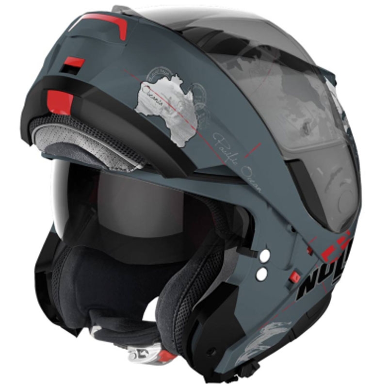 Apverčiamas motociklininko šalmas Nolan N100-6 Legend Checa N-COM 3