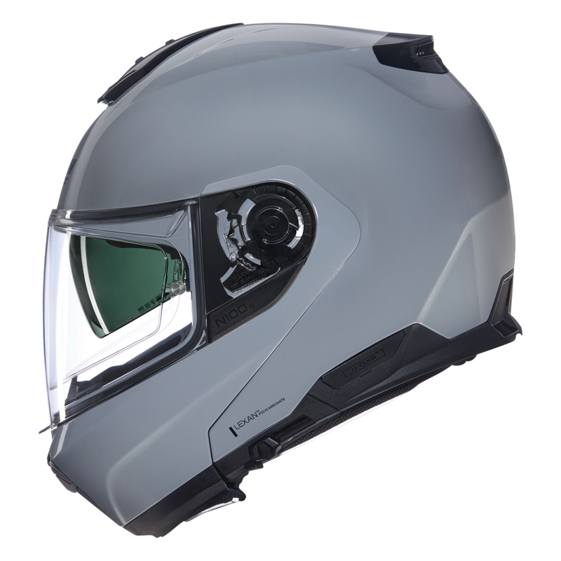 Atlenkiamas motociklo šalmas Nolan N100-6 Classico N-COM 303 pilkas