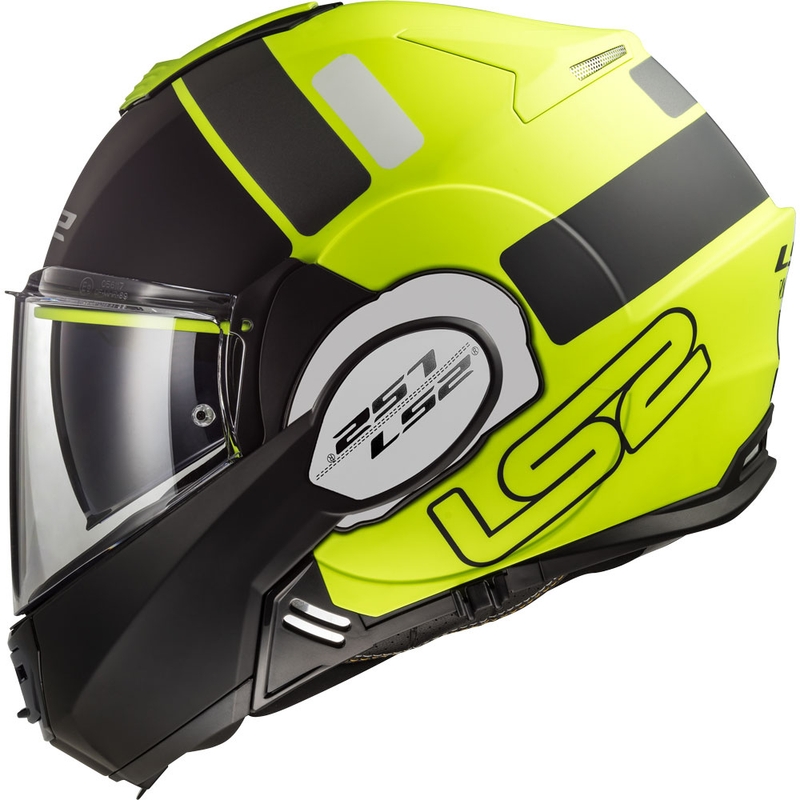 Překlápěcí přilba na motorku LS2 FF399 Valiant Prox černo-fluo žlutá
