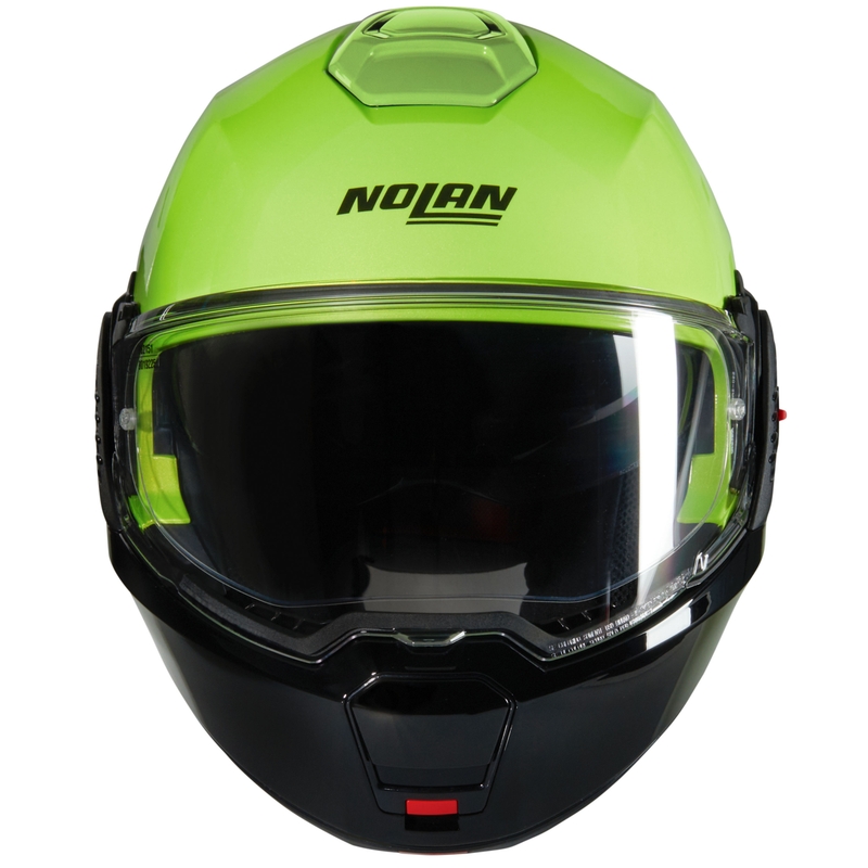 Atlenkiamas motociklo šalmas Nolan N120-1 Mivedi N-COM 329 žalia-juoda