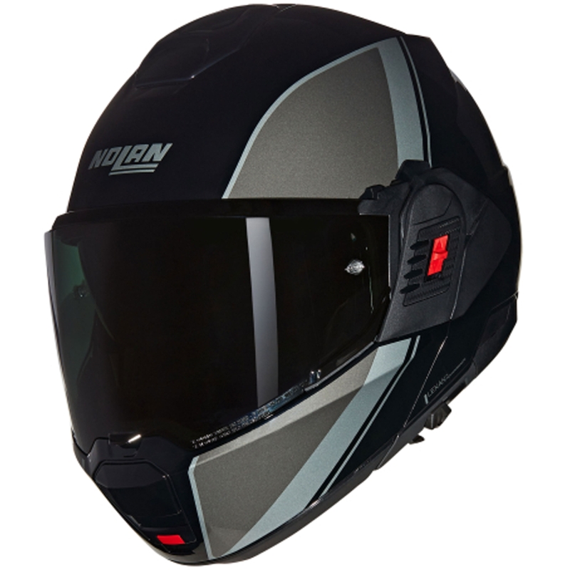 Nolan N120-1 Verniciatura Speciale N-COM 341 juodai pilkas sulankstomas motociklininko šalmas