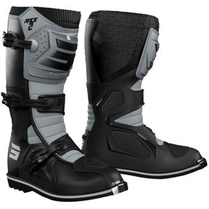 Shot Race 2 juodi ir pilki motociklininko batai