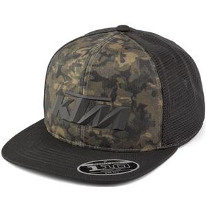 KTM Camo Trucker kepurė juoda-kamufliažinė žalia