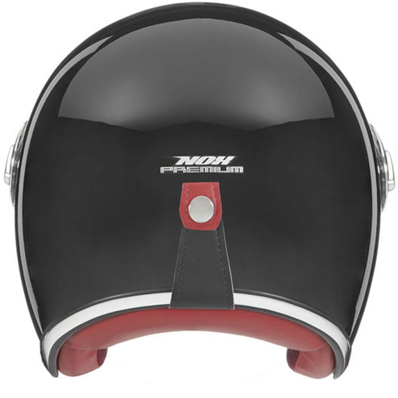 Atviras motociklininko šalmas NOX PREMIUM Heritage juodas