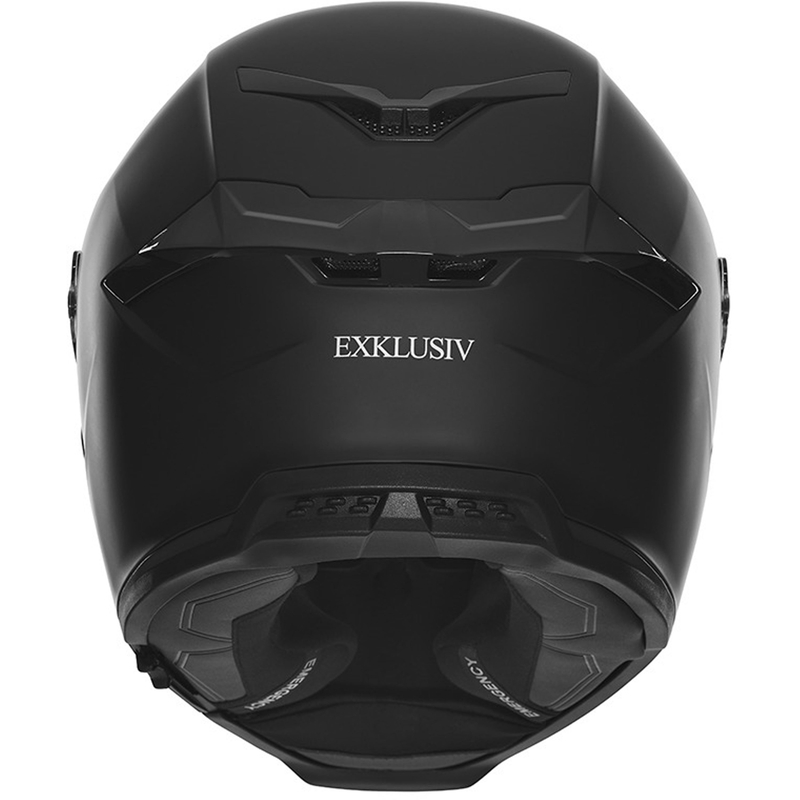 Integruotas motociklininko šalmas NOX Exlusiv Goliath matinės juodos spalvos