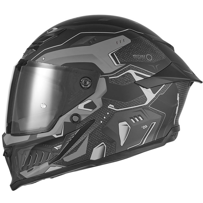 Integruotas motociklininko šalmas NOX Exlusiv Goliath Berserk matinis juodas titanas