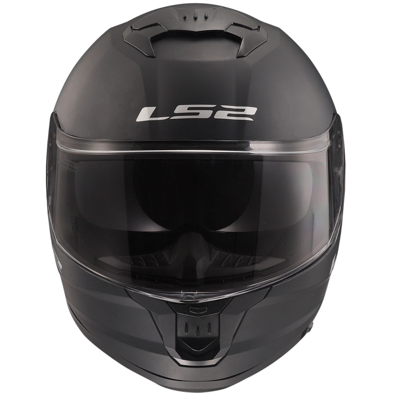 LS2 FF808 Stream II integralus motociklininko šalmas juodas matinis