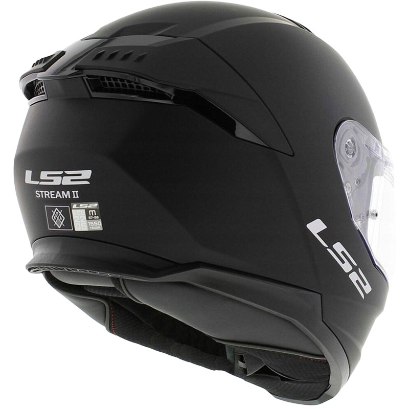 LS2 FF808 Stream II integralus motociklininko šalmas juodas matinis